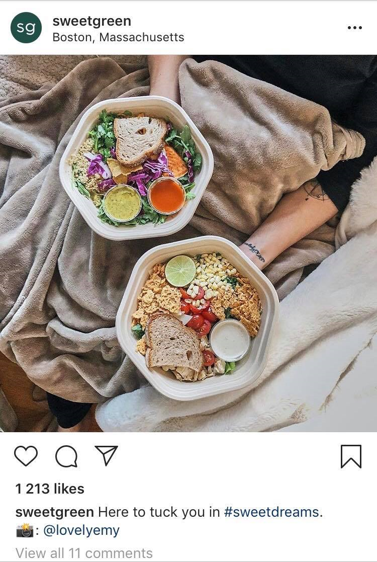 Restaurant ads on Instagram