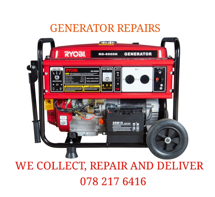 We REPAIR any size or type of generator all around gauteng 