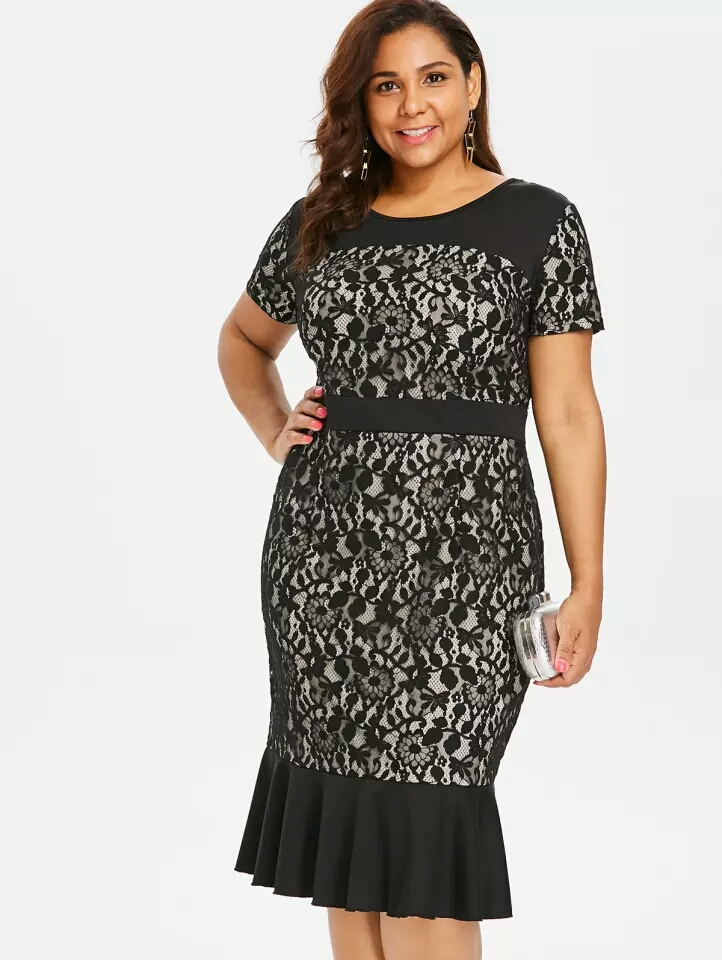 Black lace dress plus size R550.00 including courier