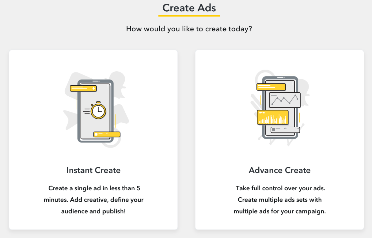 Creating a snapchat instant ad