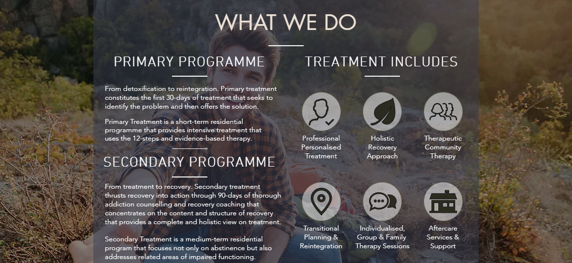 Primary and Secondary Addiction (1 - 6 months) Treatment Programmes