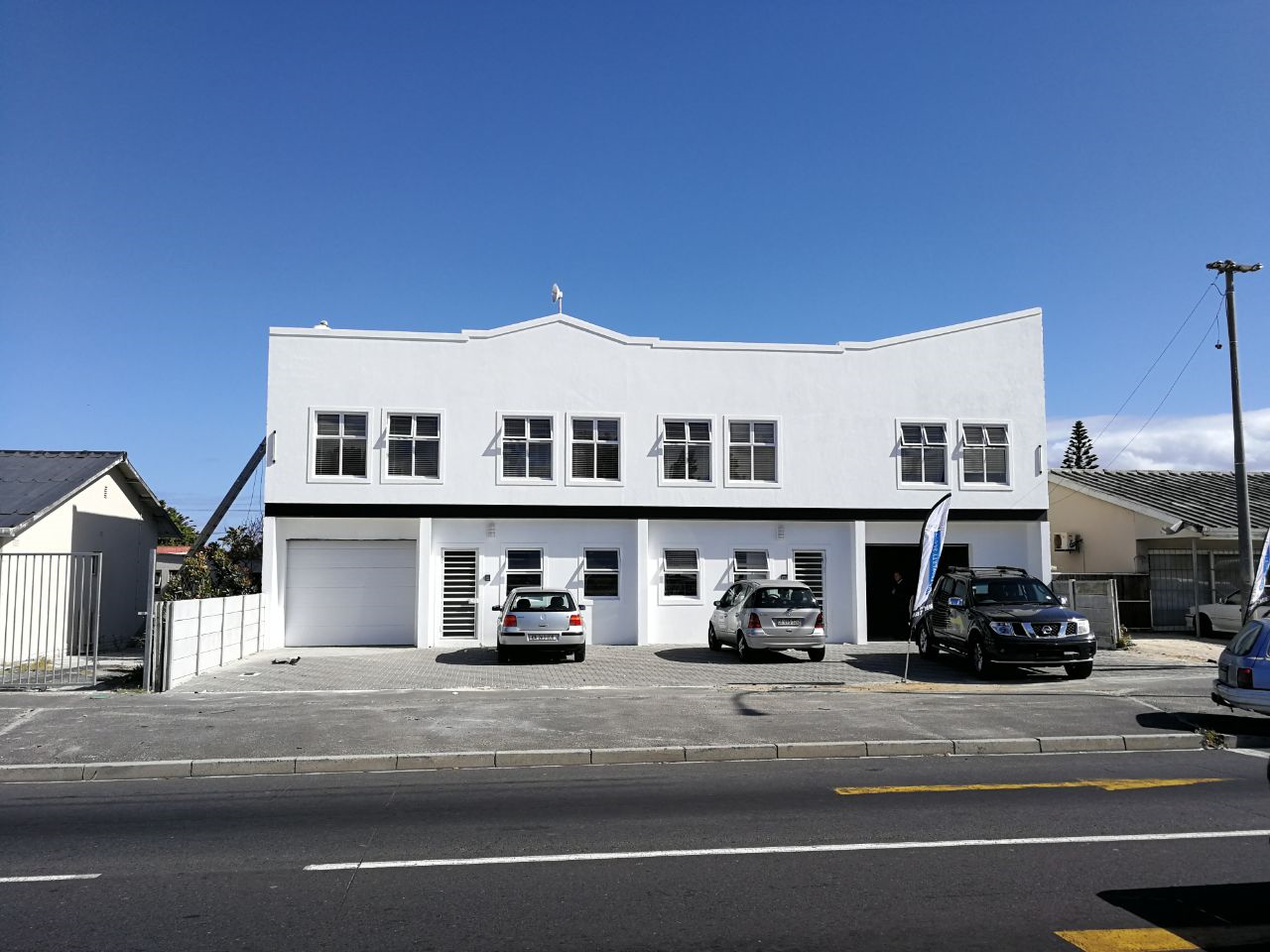 Office block from foundation, double storey with concrete floors, polishing, roofing and painting