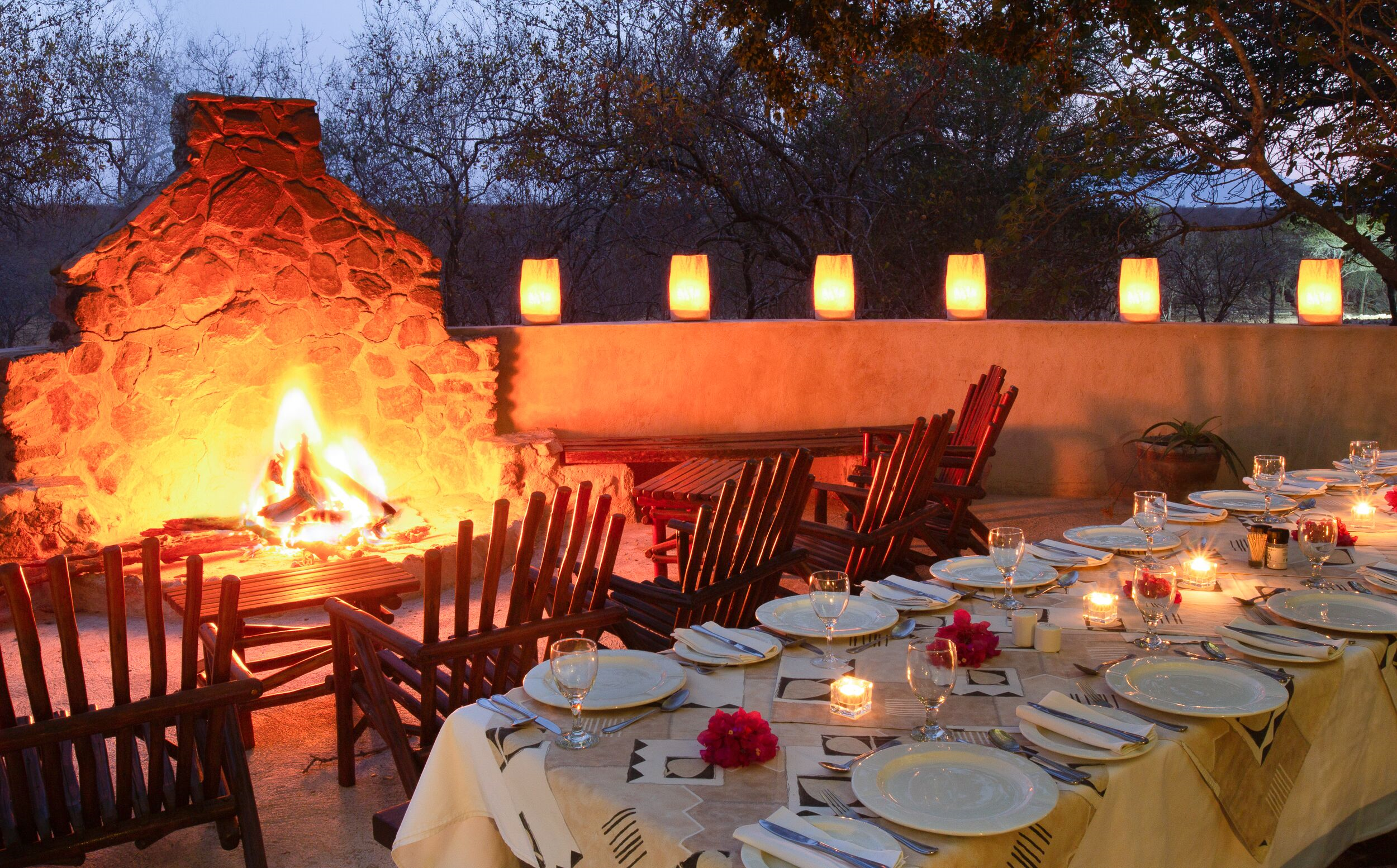 Kwenga Safari Lodge Boma dinner