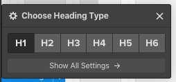 Selecting a header tag in Webflow