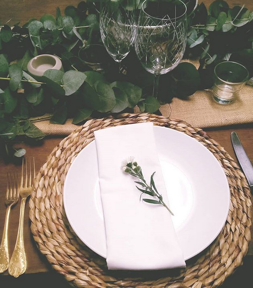 Rustic table settings by Event Rebels