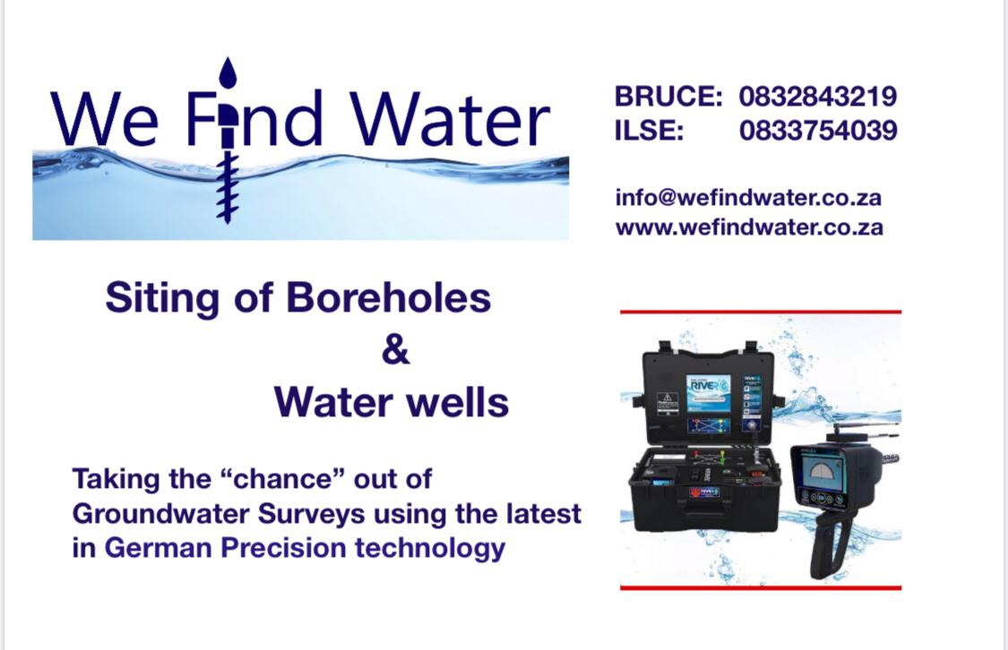 We find water for boreholes and water wells