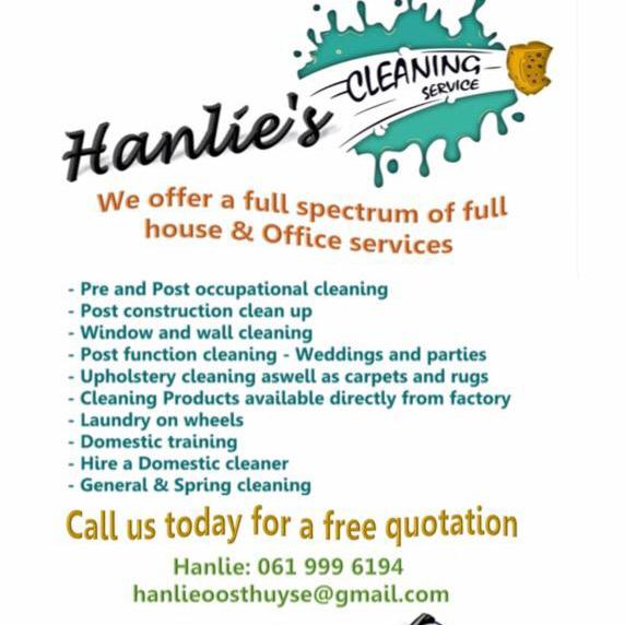 Our list of cleaning services