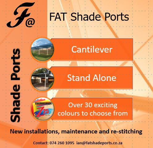 Manufacture and installations of shadeports and carports.