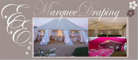 Marquee / Tent Draping can be applied to Venue Draping