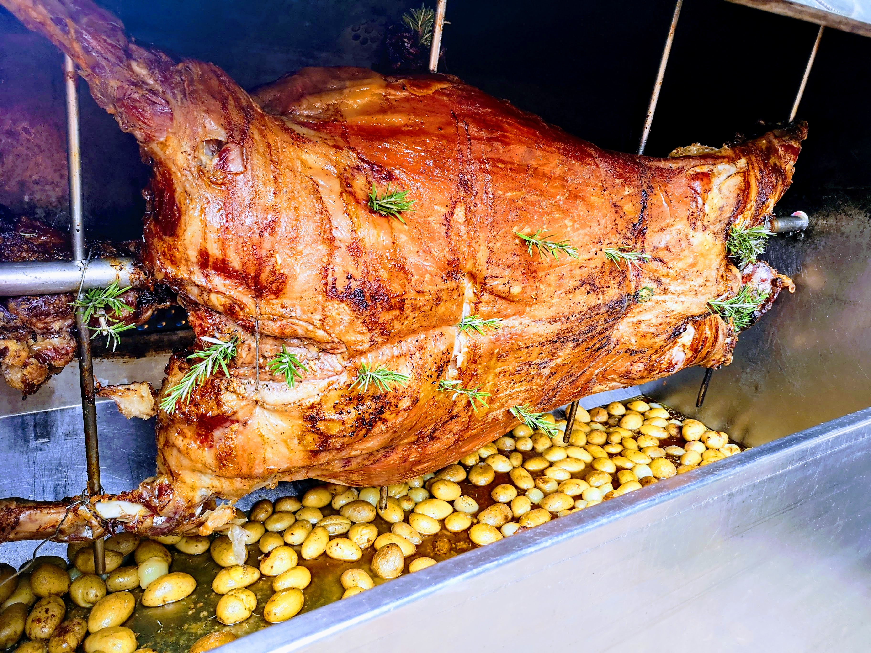 Tasty tender lamb on Spitbraai 