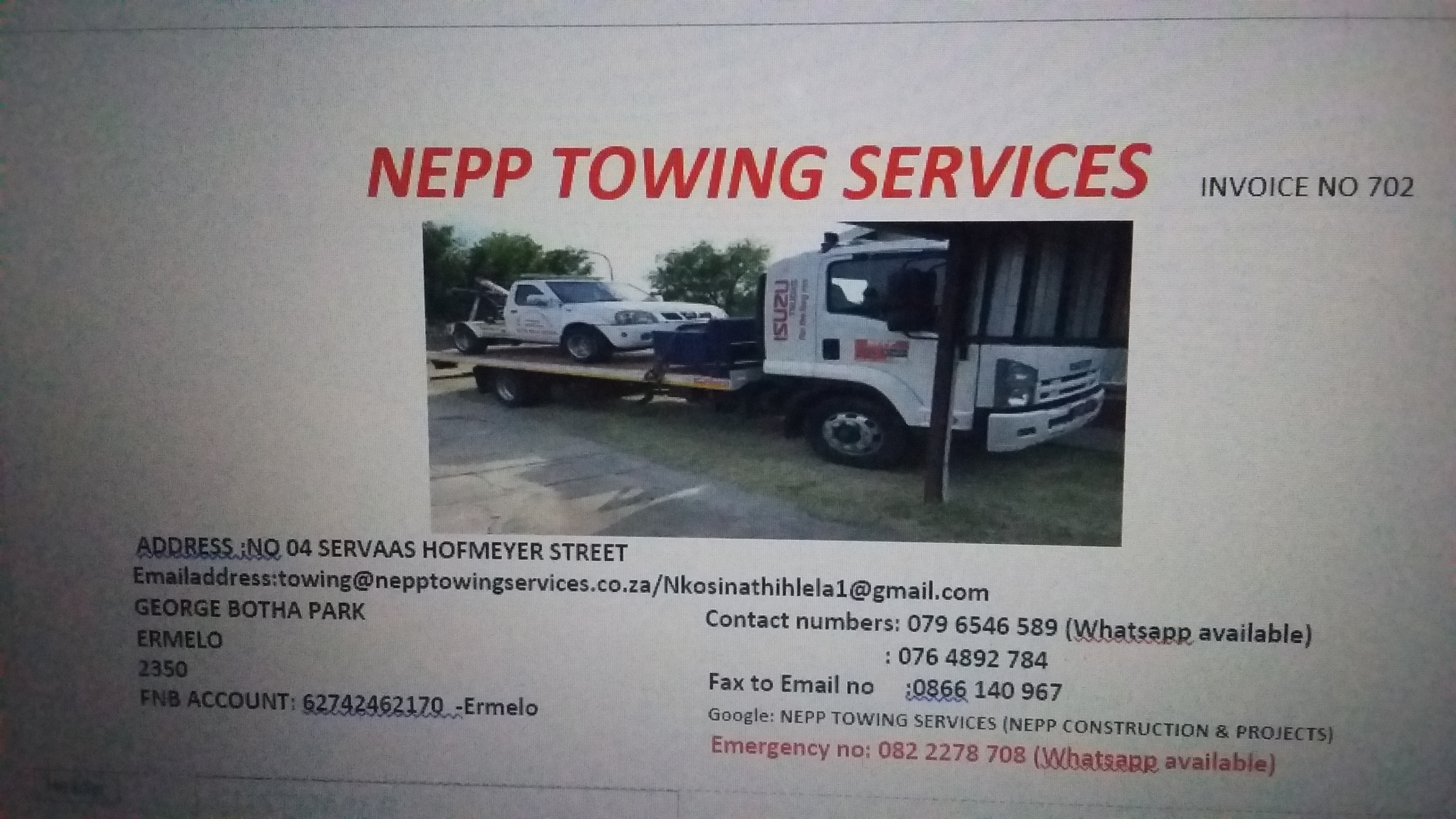 NEPP TOWING SERVICES 