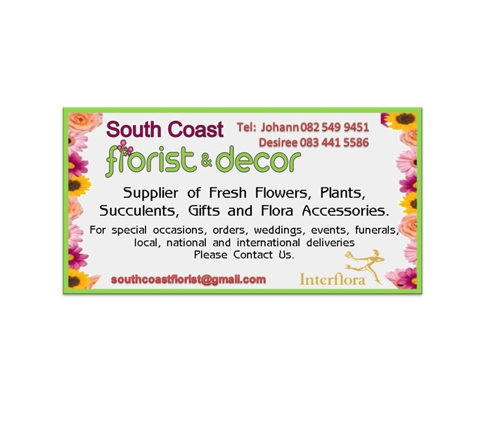 we do all flowers and decor on the south coast