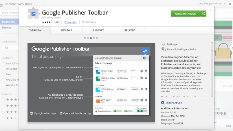 Google Publisher Tool Bar loses DFP support