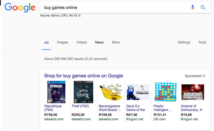 Google Shopping ads come to South Africa