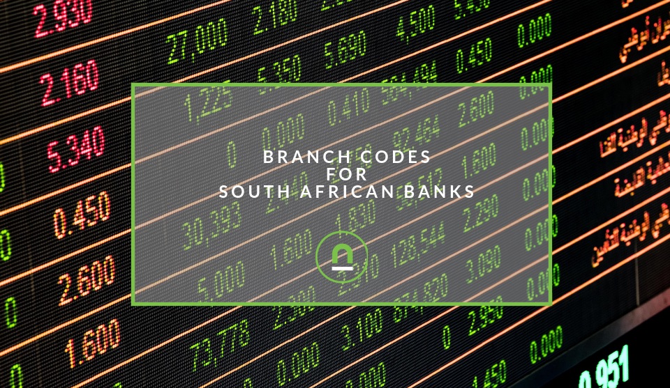 Branch Codes For South African Banks