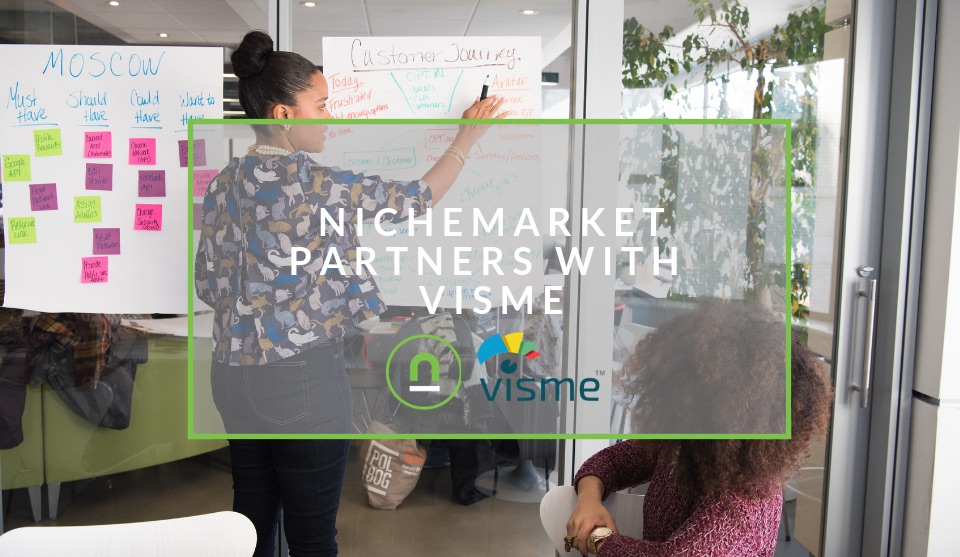 nichemarket and visme partner