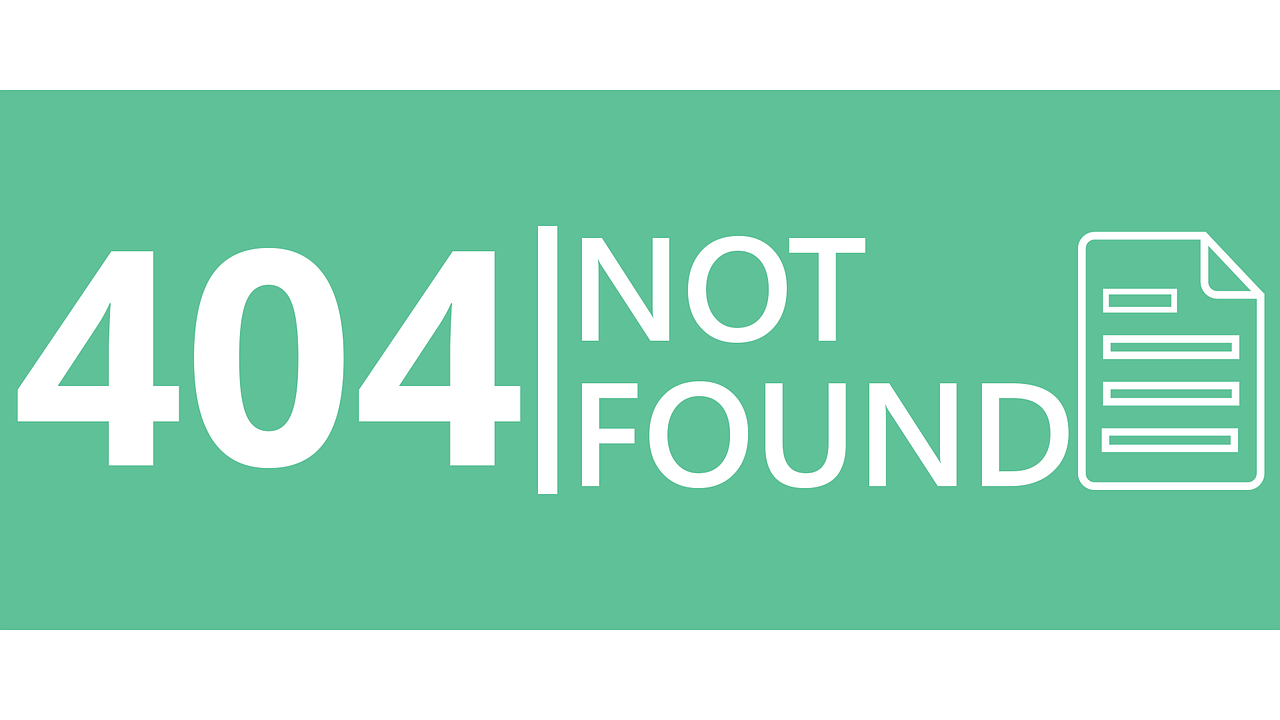 404 error page not found