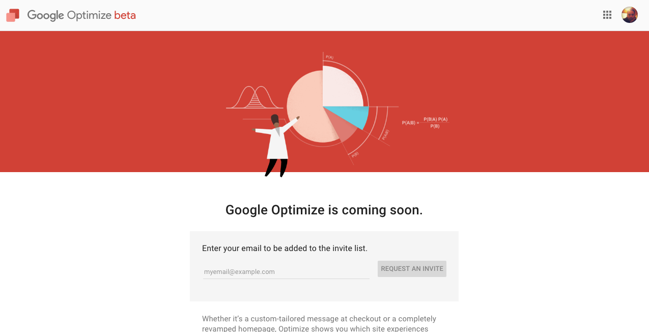 Google Optimize sign up