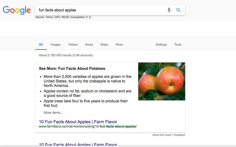 Fun facts about apples