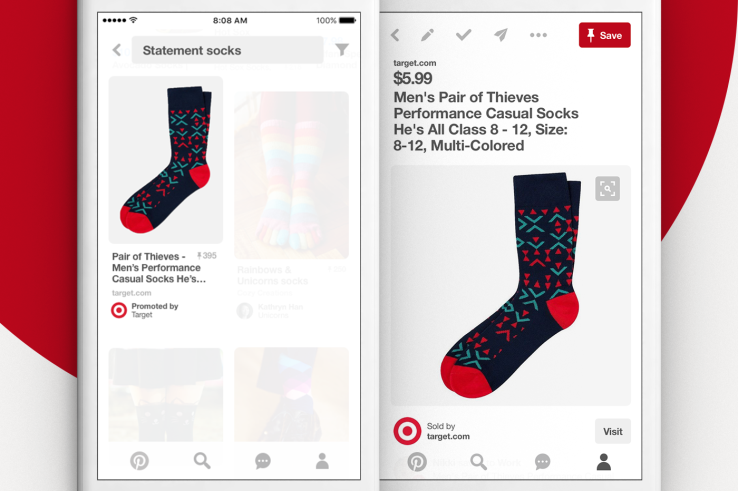 pinterest search ads - socks