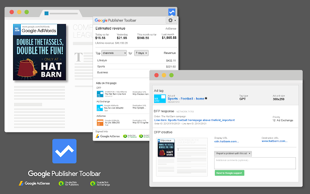 Google Publisher Tool bar