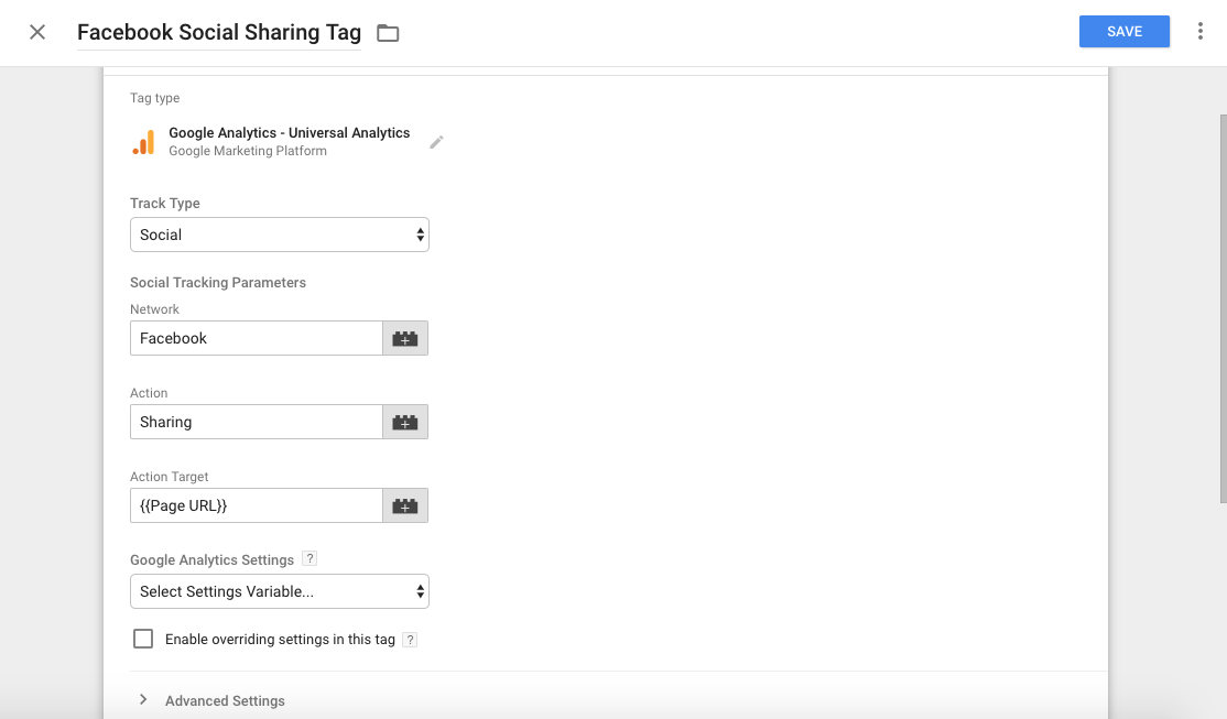 GTM social event tracking