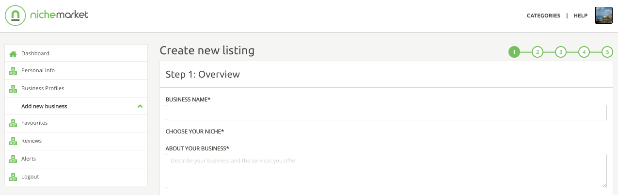 Adding your business listing mandatory fields